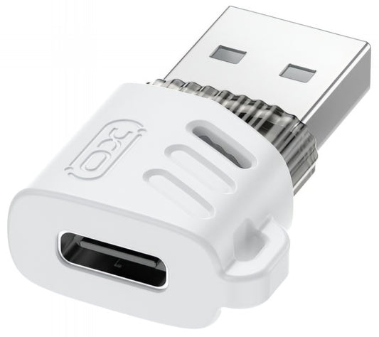 Adaptor Date si Incarcare USB-C - USB-A XO Design NB256D, Alb