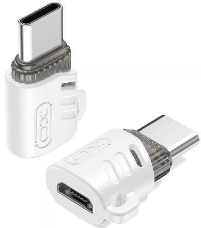 Adaptor Date si Incarcare microUSB - USB-C XO Design NB256G, Alb