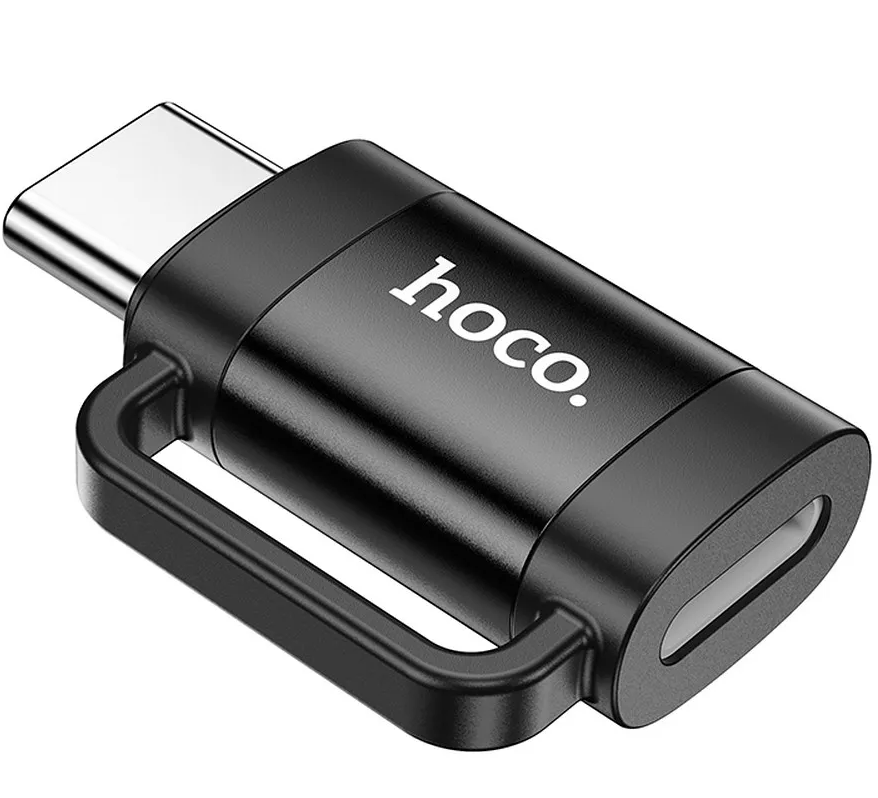 Adaptor Date si Incarcare Lightning - USB-C HOCO UA31E, Negru