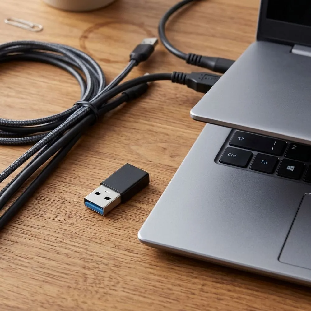 Adaptor Date si Incarcare USB-C - USB-A Blue Star, Negru