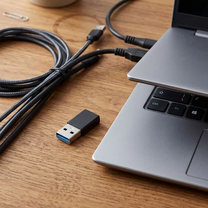 Adaptor Date si Incarcare USB-C - USB-A Blue Star, Negru