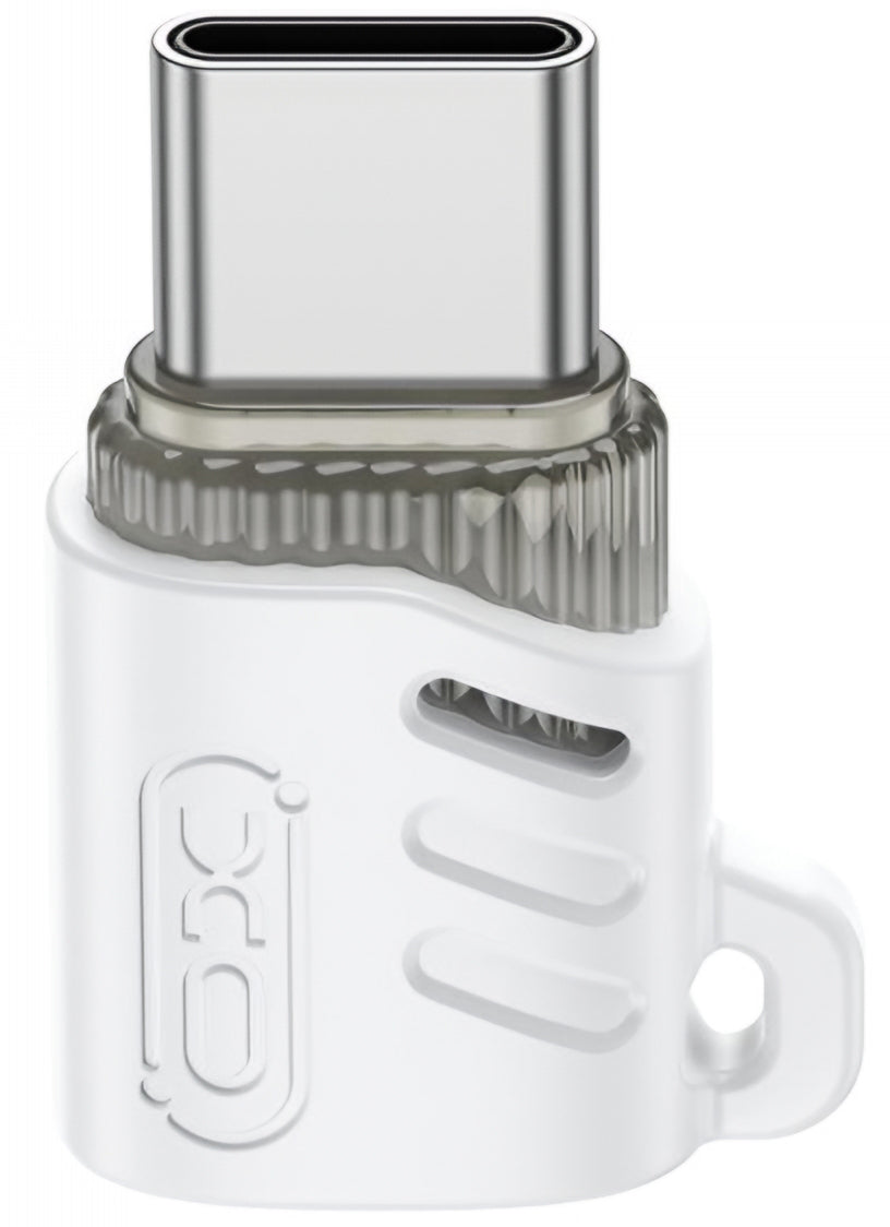 Adaptor Date si Incarcare microUSB - USB-C XO Design NB256G, Alb