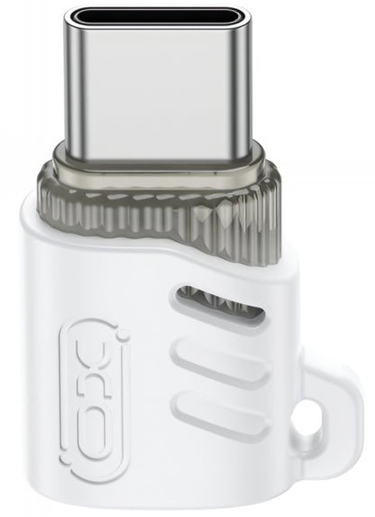 Adaptor Date si Incarcare microUSB - USB-C XO Design NB256G, Alb