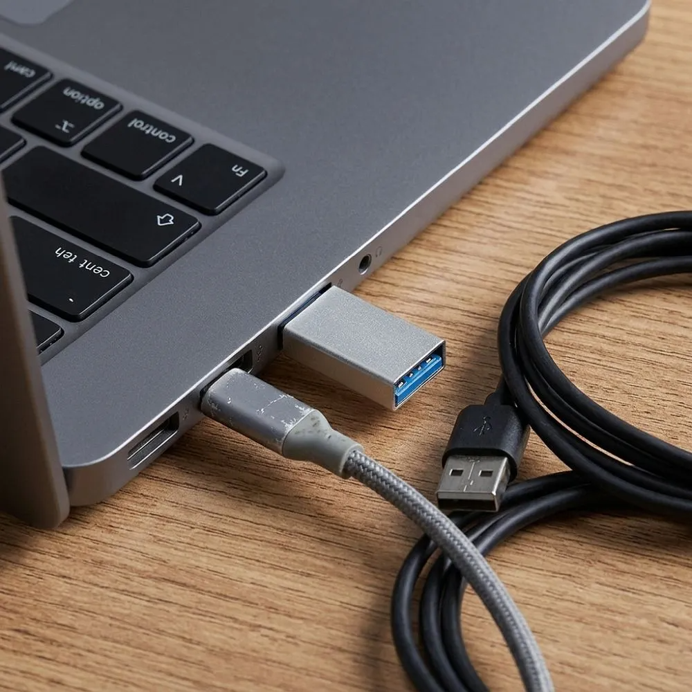 Adaptor Date si Incarcare USB-C - USB-A Blue Star, Alb