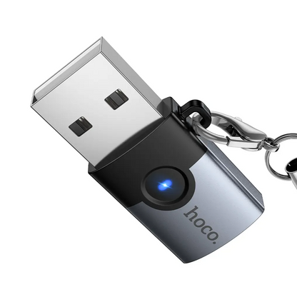 Adaptor Date si Incarcare USB-C - USB-A HOCO UA46B, Gri