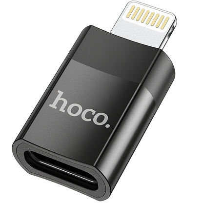 Adapter do ładowania i transmisji danych USB-C - Lightning HOCO UA17, czarny 