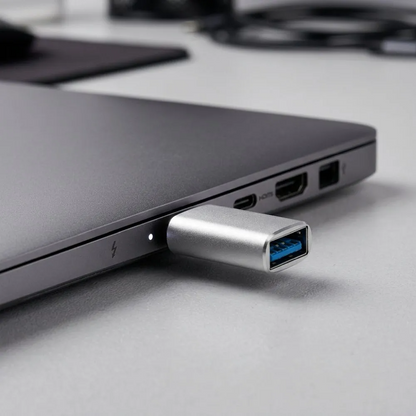 Adaptor Date si Incarcare USB-C - USB-A Blue Star, Alb