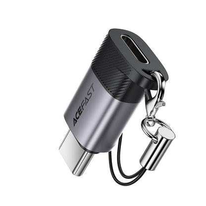 Adaptor Date si Incarcare Lightning - USB-C Acefast J19, Gri