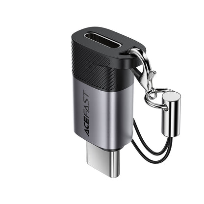 Adaptor Date si Incarcare Lightning - USB-C Acefast J19, Gri