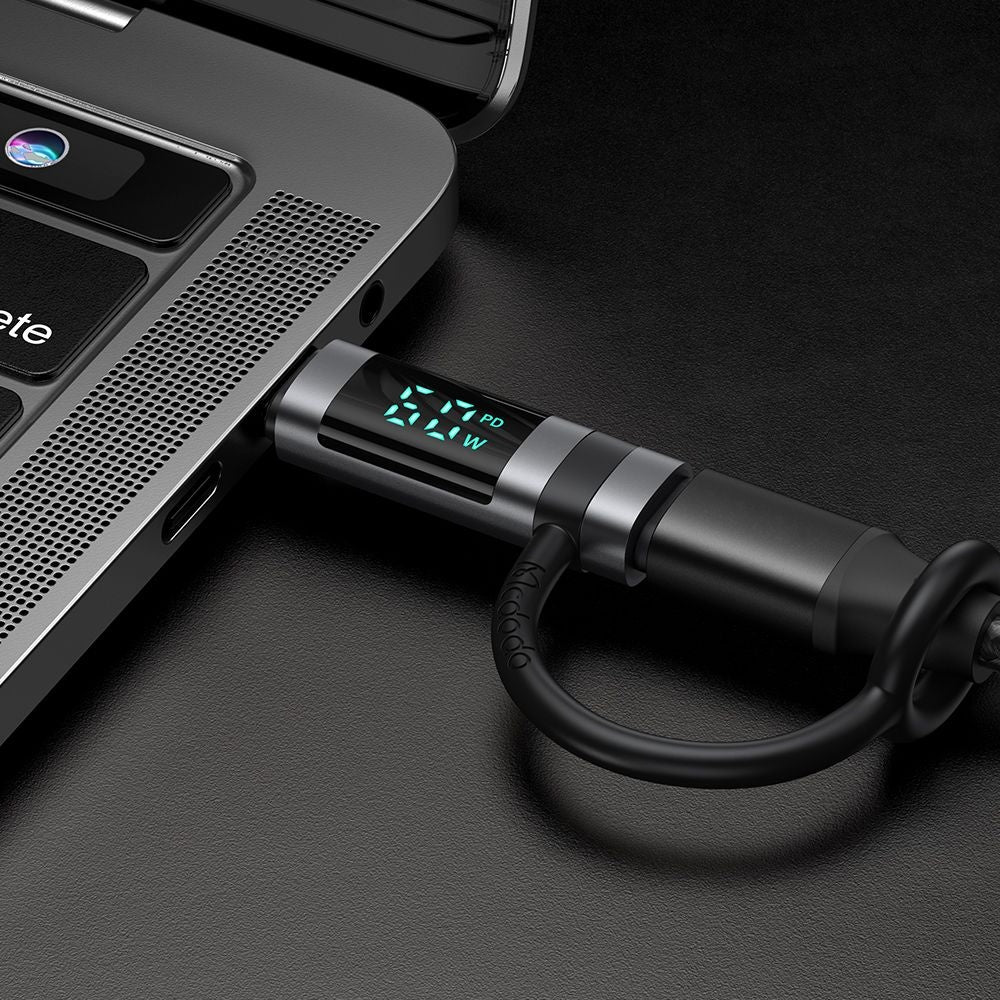 Adaptor Date si Incarcare Lightning - USB-C McDodo OT-0180 Pigeon Display, Negru