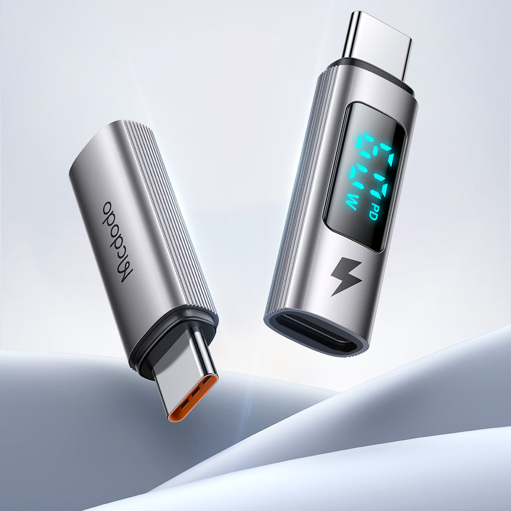 Adaptor Date si Incarcare Lightning - USB-C McDodo OT-5990 Wales Display, Negru