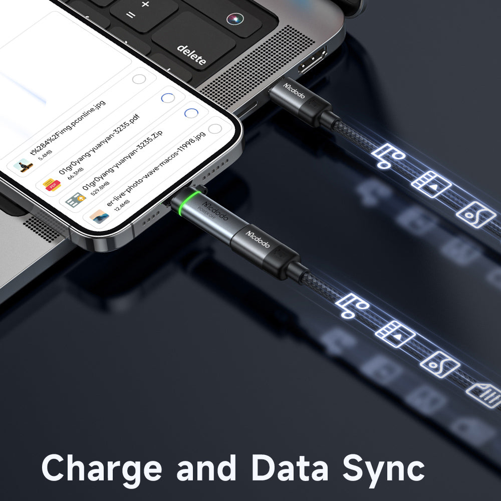 Adaptor Date si Incarcare Lightning - USB-C McDodo OT-6010 Power Off, Negru