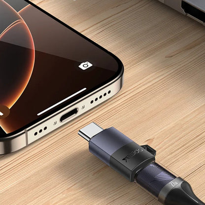 Adaptor Date si Incarcare Lightning - USB-C Yesido GS28, Gri