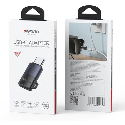 Adaptor Date si Incarcare Lightning - USB-C Yesido GS28, Gri