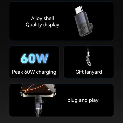Adaptor Date si Incarcare Lightning - USB-C Yesido GS28, Gri