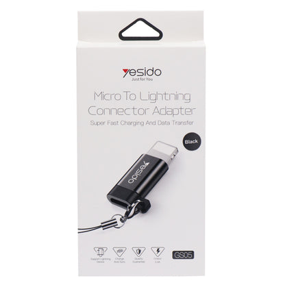 Adaptor Date si Incarcare microUSB - Lightning Yesido GS05, Negru