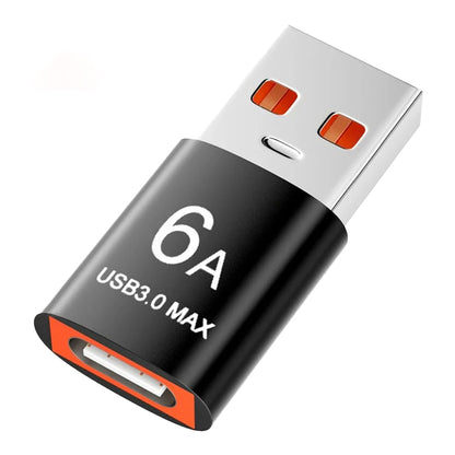 Adaptor Date si Incarcare USB-C - USB-A Techsuit A5 HyperPort, Negru Portocaliu
