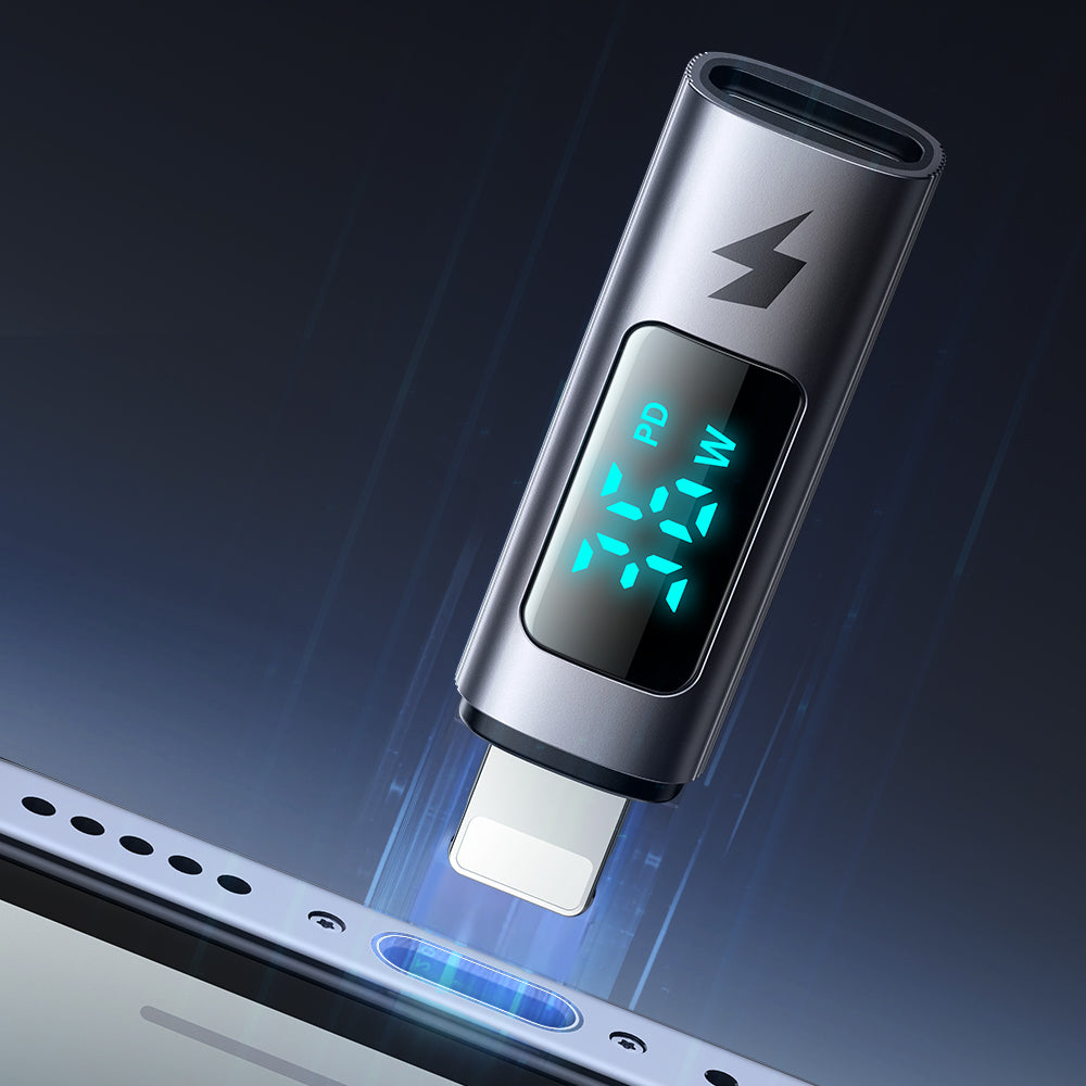 Adaptor Date si Incarcare USB-C - Lightning McDodo OT-6100 Wales Display, Negru