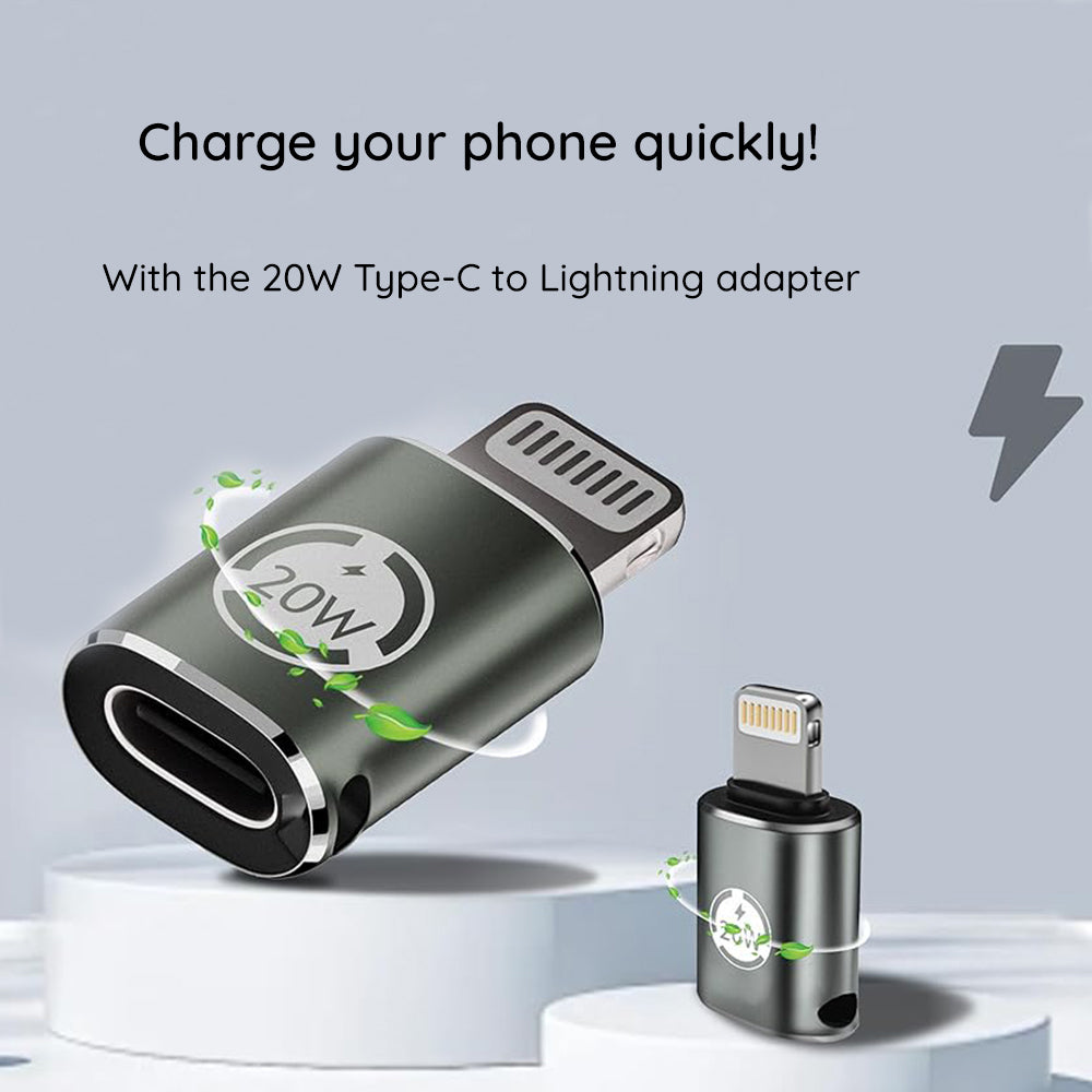 Adaptor Date si Incarcare USB-C - Lightning Techsuit A11 TitanCoreX, Gri