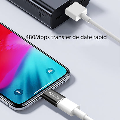 Adaptor Date si Incarcare USB-C - Lightning Yesido GS03, Negru