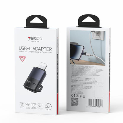 Adaptor Date si Incarcare USB-C - Lightning Yesido GS27, Gri