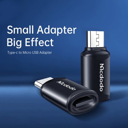 Adaptor Date si Incarcare USB-C - microUSB McDodo OT-7690, Negru