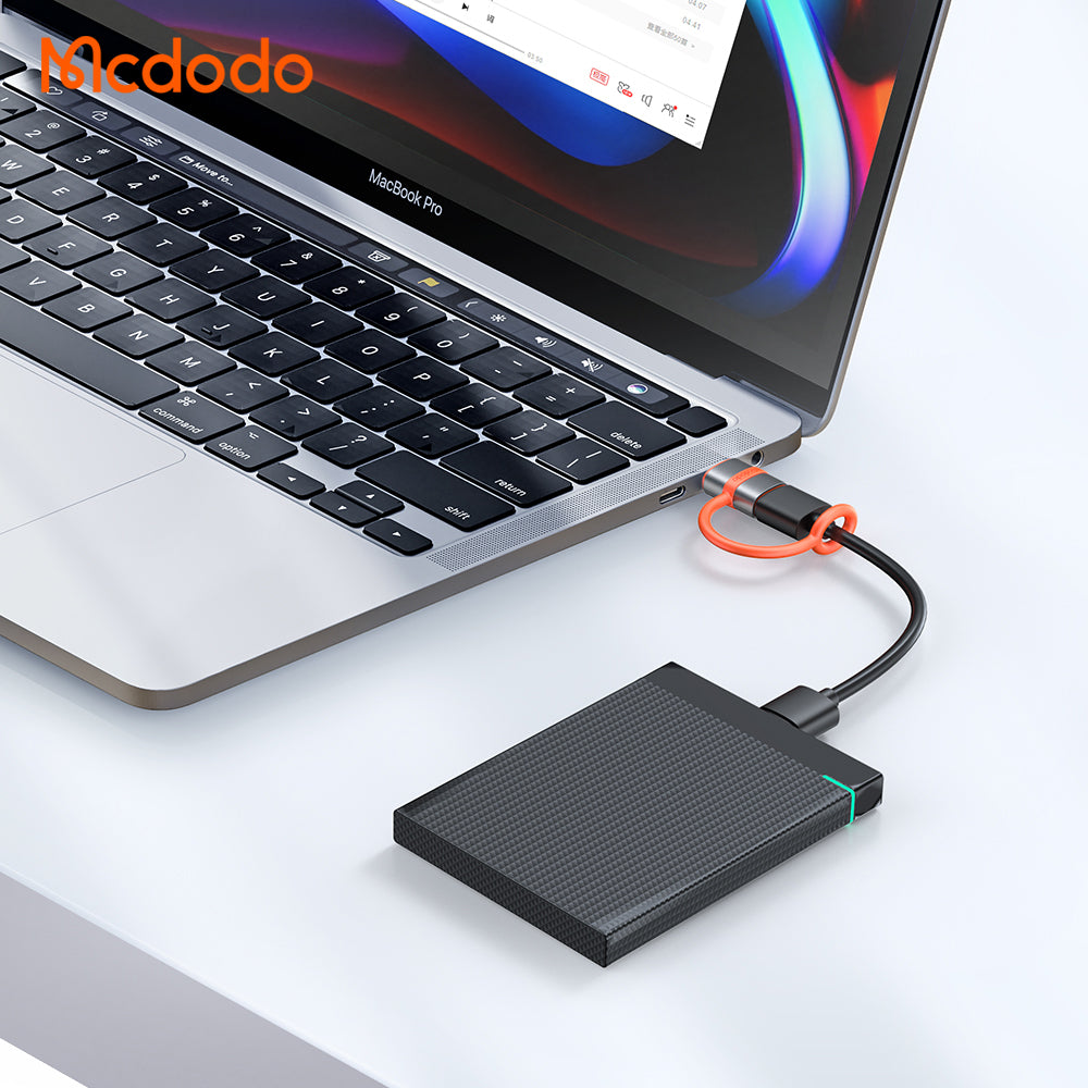 Adaptor Date si Incarcare USB-C - USB-A McDodo OT-3800, Gri