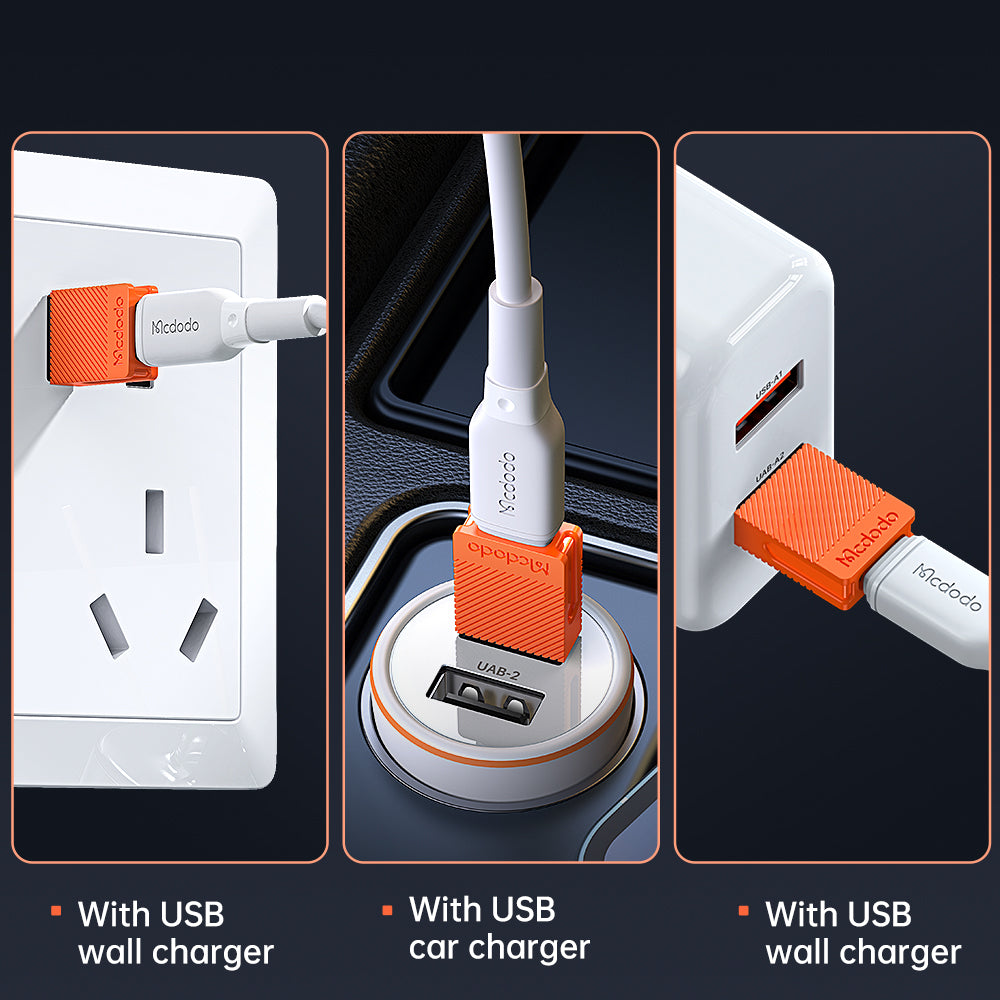 Adaptor Date si Incarcare USB-C - USB-A McDodo OT-6550, Portocaliu