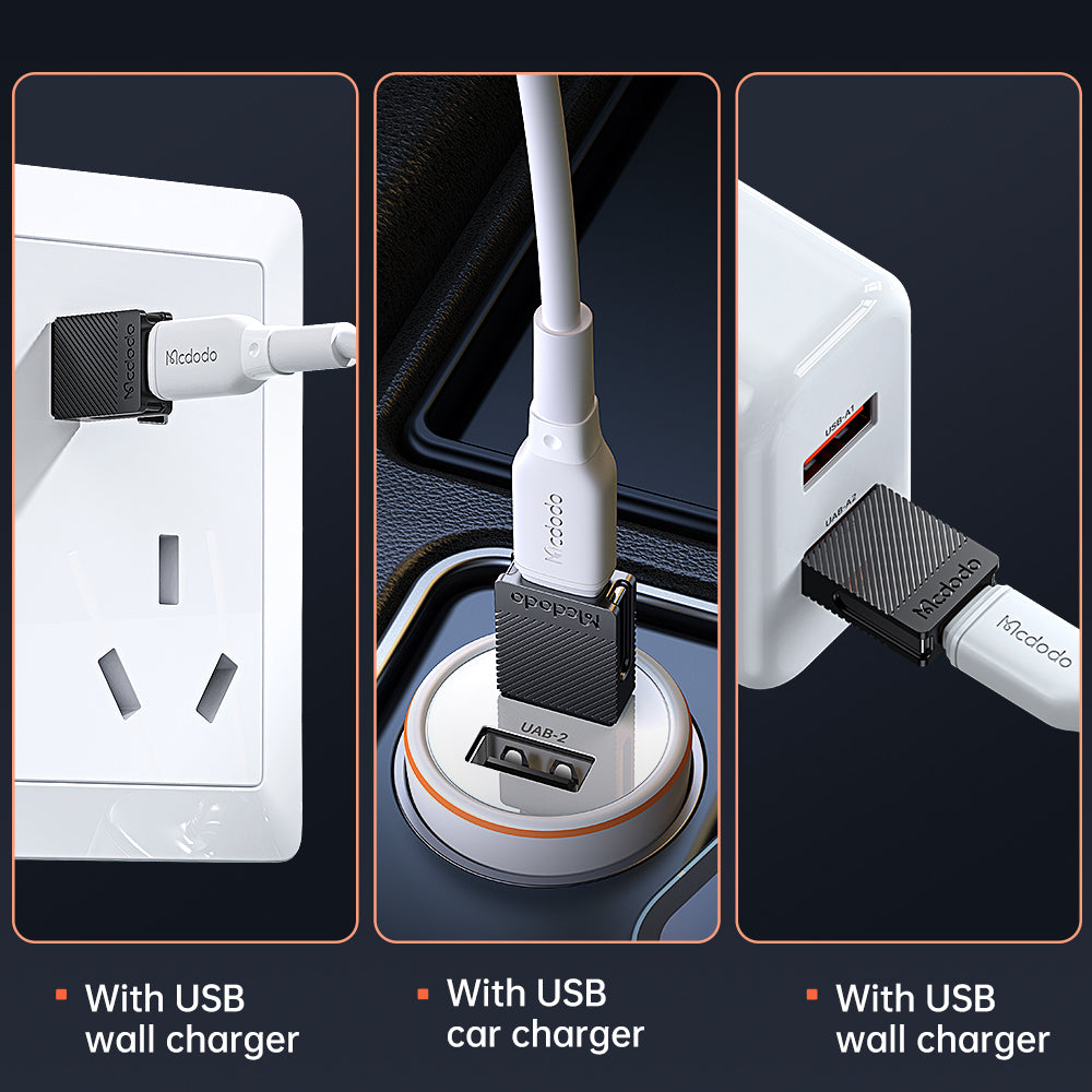 Adaptor Date si Incarcare USB-C - USB-A McDodo OT-6970, Negru