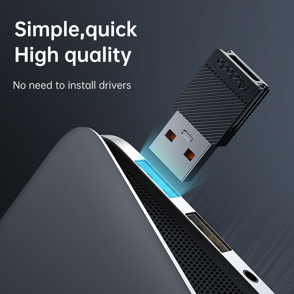 Adaptor Date si Incarcare USB-C - USB-A McDodo OT-6970, Negru