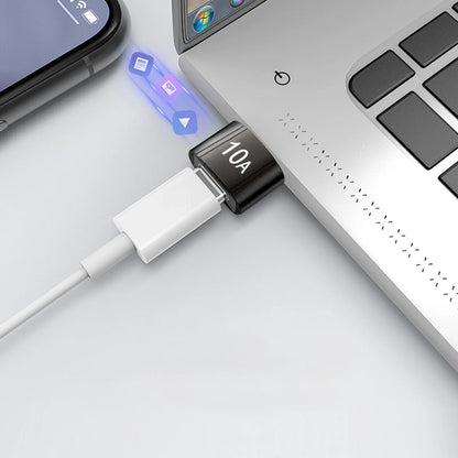 Adaptor Date si Incarcare USB-C - USB-A Techsuit A7 HyperPort, Negru Portocaliu