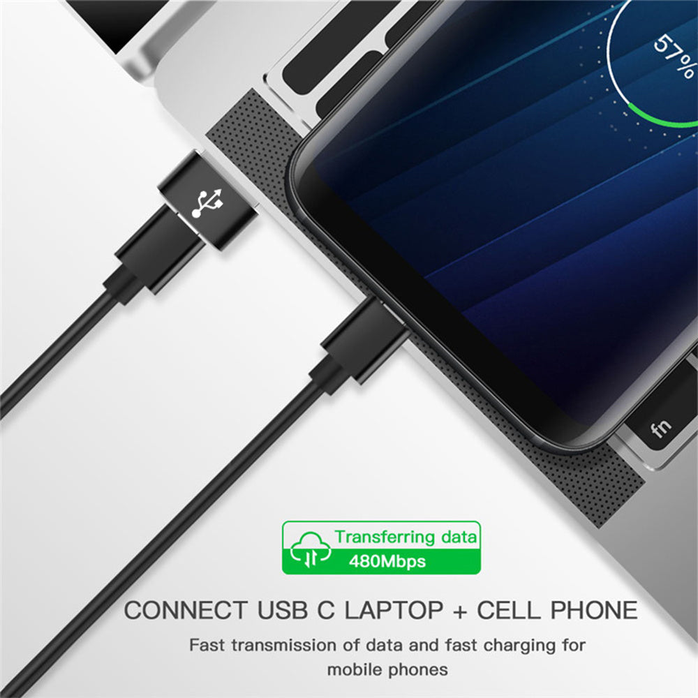Adaptor Date si Incarcare USB-C - USB-A Techsuit, Negru