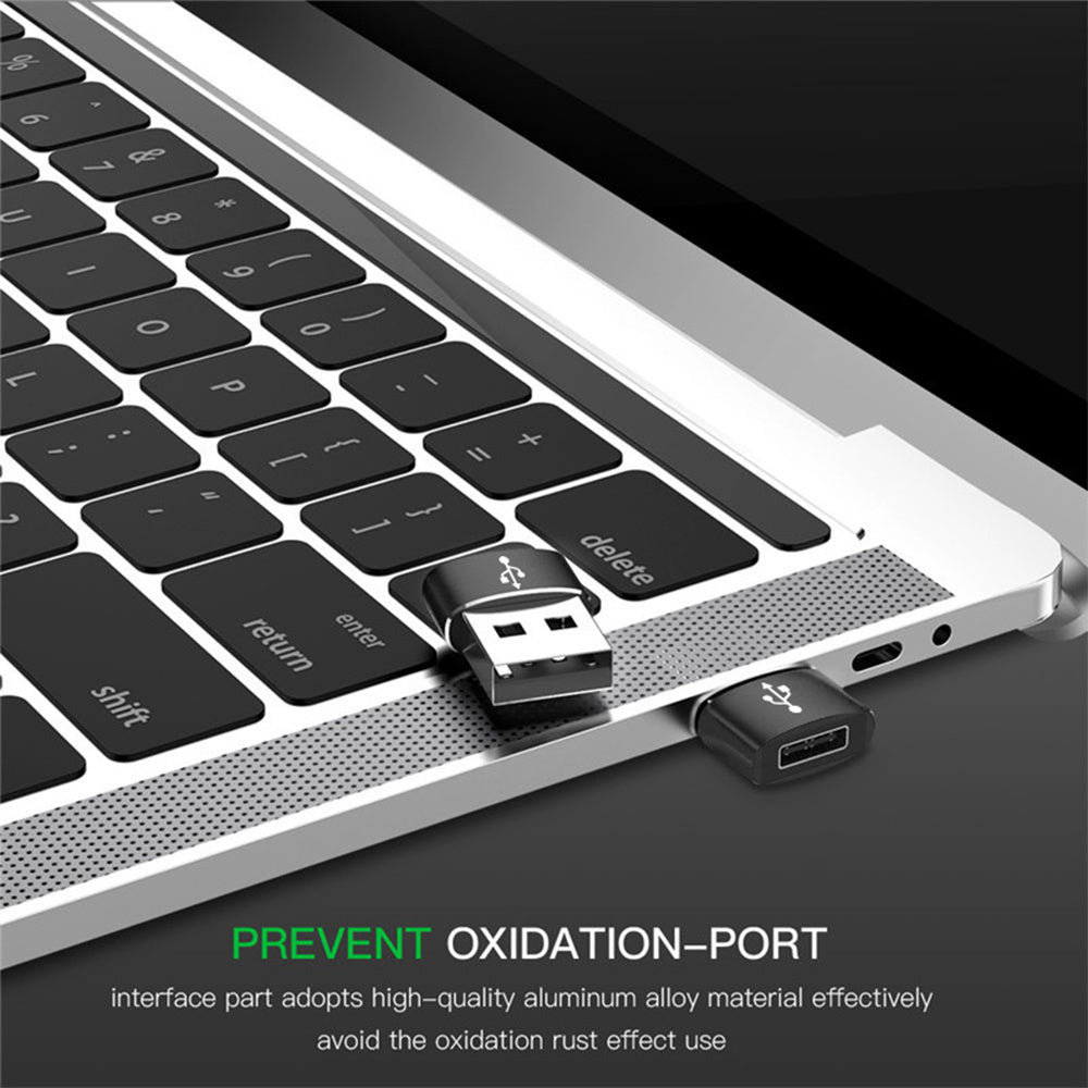 Adaptor Date si Incarcare USB-C - USB-A Techsuit, Negru