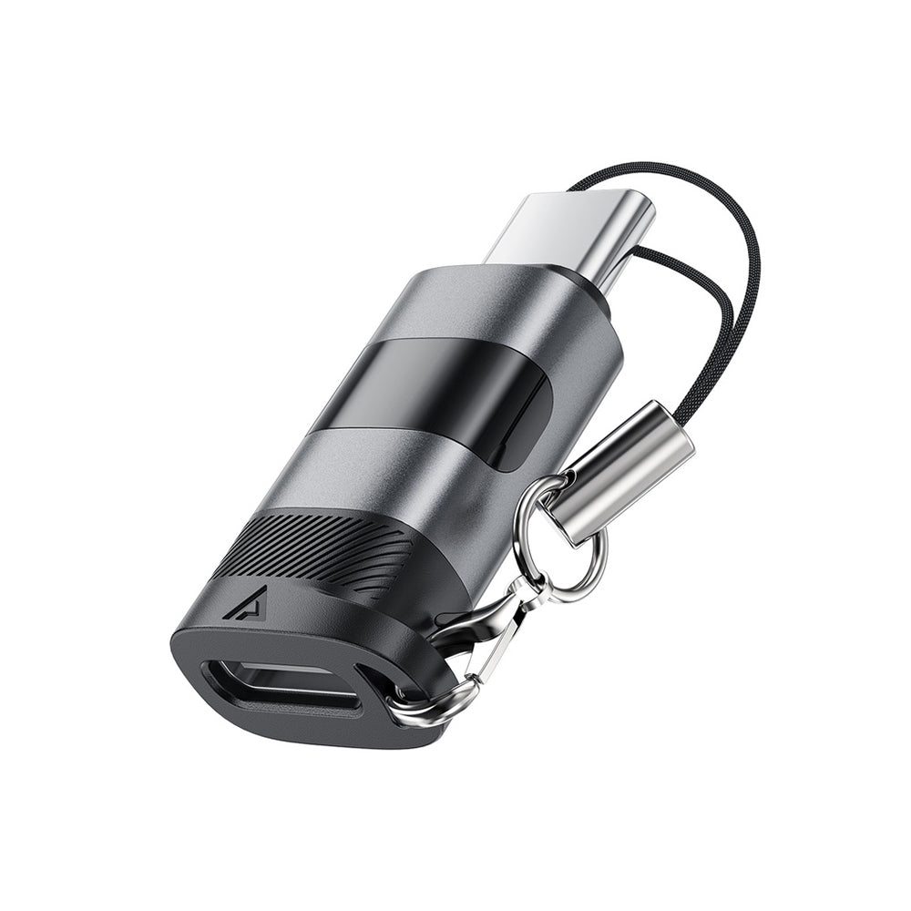 Adaptor Date si Incarcare USB-C - USB-C Acefast J9 Display, Gri