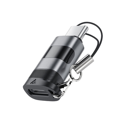 Adaptor Date si Incarcare USB-C - USB-C Acefast J9 Display, Gri