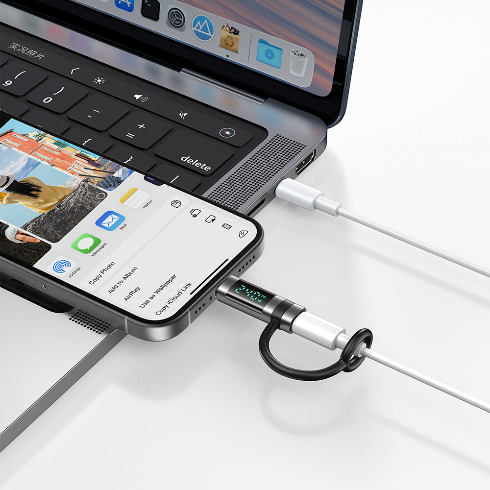 Adaptor Date si Incarcare USB-C - USB-C McDodo OT-2620 Pigeon Display, Negru