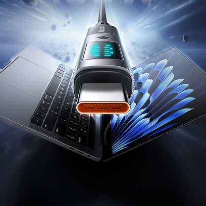 Adaptor Date si Incarcare USB-C - USB-C McDodo OT-6090 Wales Display, Negru