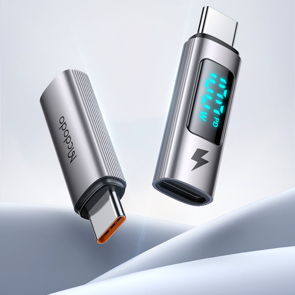 Adaptor Date si Incarcare USB-C - USB-C McDodo OT-6090 Wales Display, Negru