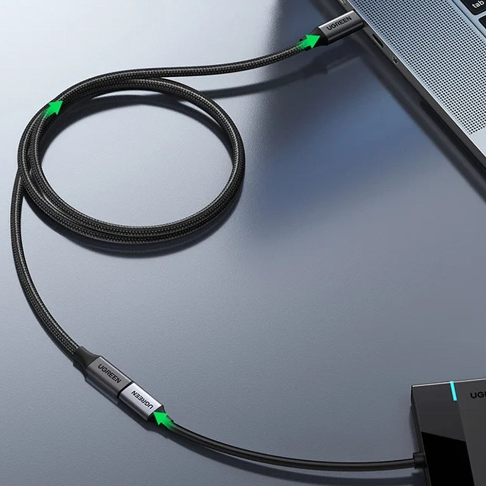Prelungitor USB-C UGREEN US372 (45191), 1m, Negru