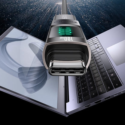 Adaptor Date si Incarcare USB-C - USB-C Yesido GS24 Display, Gri
