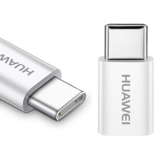 Adapter do ładowania i transmisji danych microUSB - USB-C Huawei AP52, biały 4071259