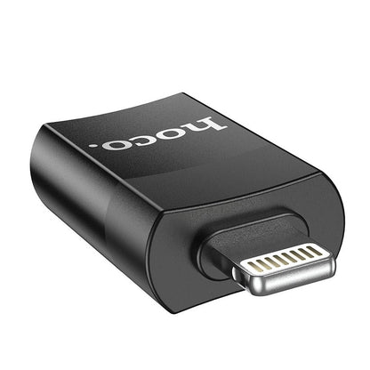 Adaptor OTG Lightning - USB-A HOCO UA17, Negru