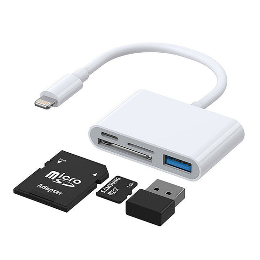 Joyroom OTG Lightning - USB-A / microSD Joyroom, biały S-H142