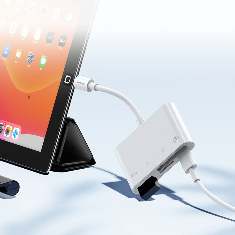 Joyroom OTG Lightning - USB-A / microSD Joyroom, biały S-H142