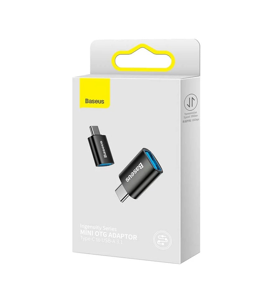 Adaptor OTG USB-A - USB-C Baseus Ingenuity, Negru