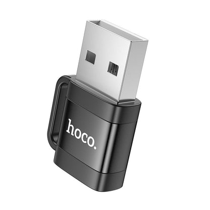 Adaptor Date si Incarcare USB-C - USB-A HOCO UA31D, Negru
