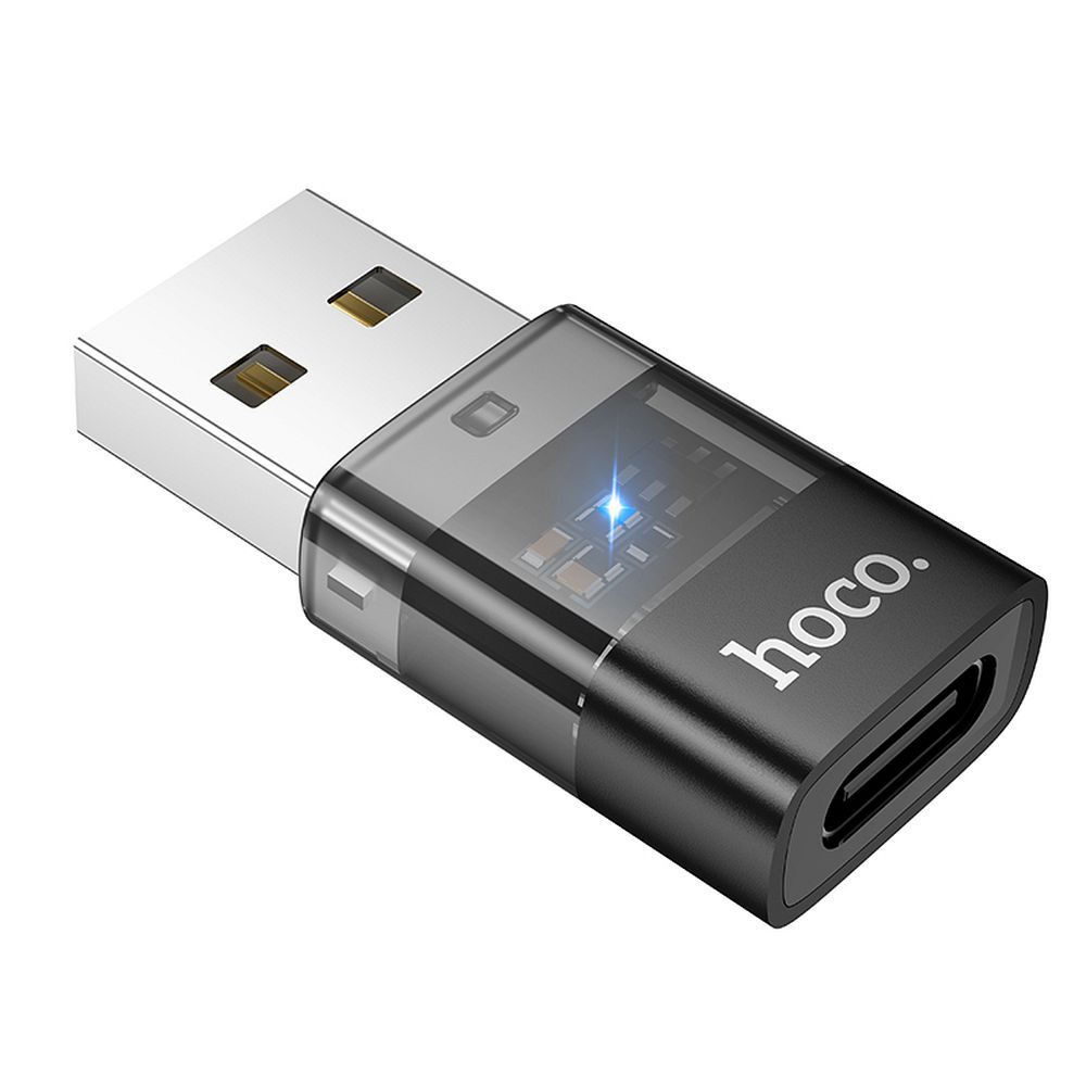Adaptor Date si Incarcare USB-C - USB-A HOCO UA36C, Negru