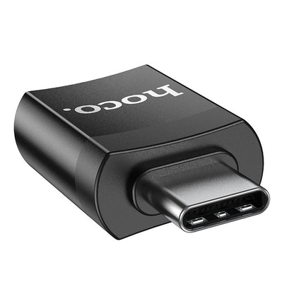 Adapter HOCO UA17 USB-C do USB-A OTG USB-C, czarny 