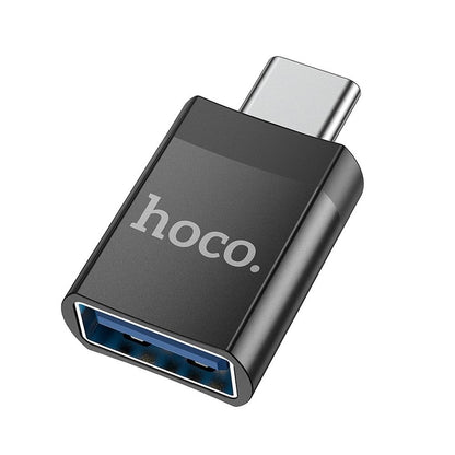 Adapter HOCO UA17 USB-C do USB-A OTG USB-C, czarny 