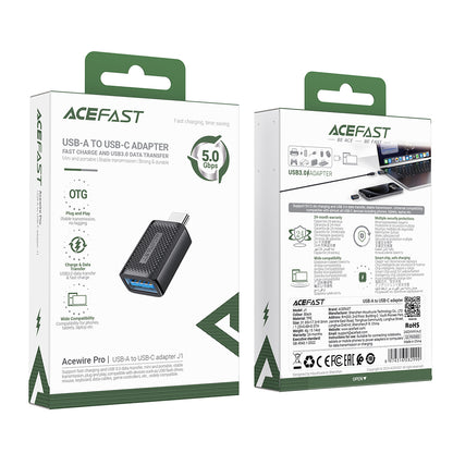 Adaptor OTG USB-C - USB-A Acefast J1, Negru